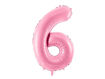 Picture of FOIL BALLOON NUMBER 6 PASTEL PINK 34 INCH